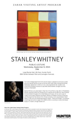 stanley whitney event flyer
