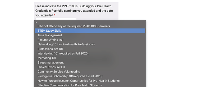 Fig. 5 Selecting Seminar Name