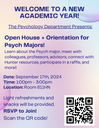 Open House + Orientation for PSYCH Majors!