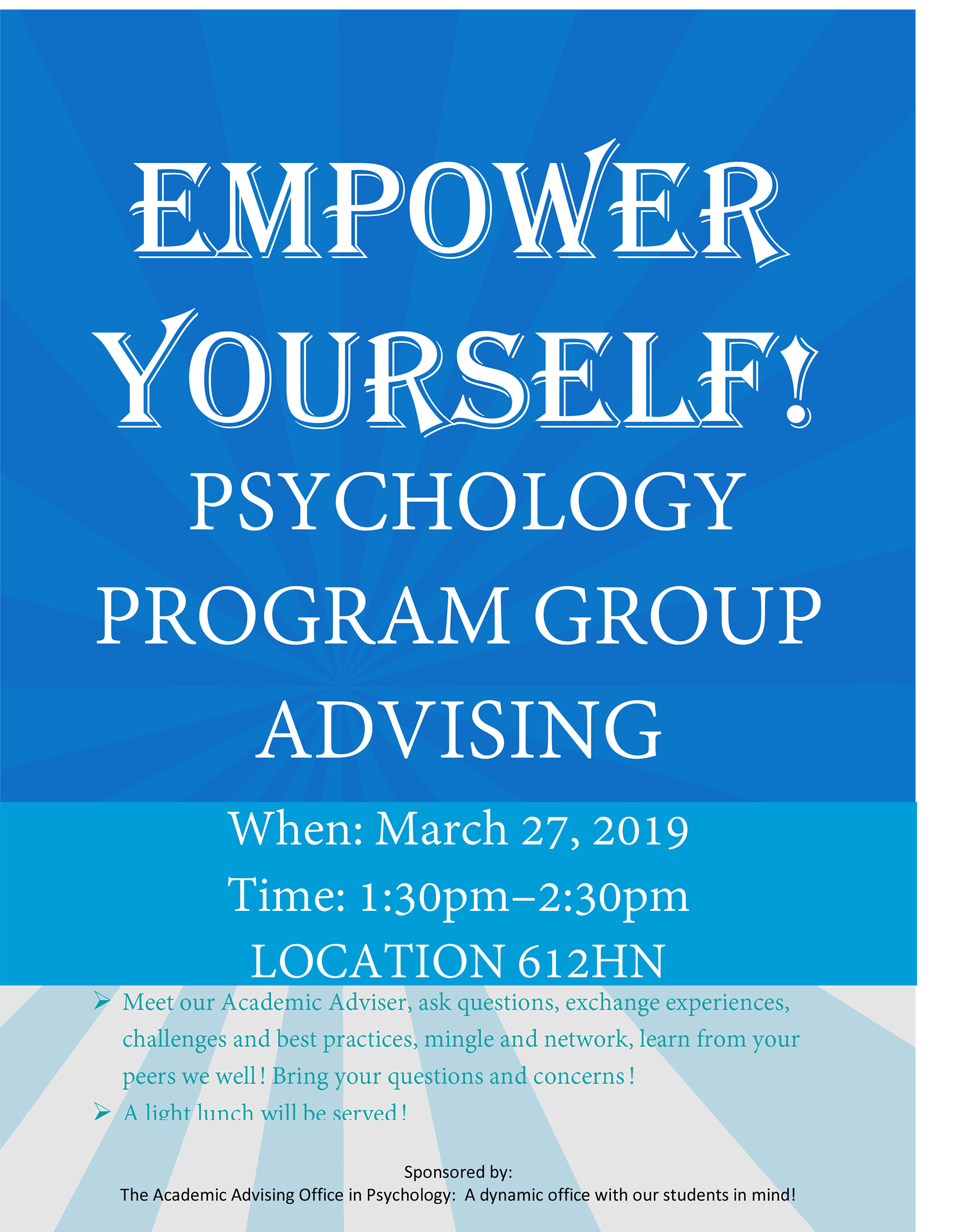 Empower Yourself, Group Advising 3.27.19