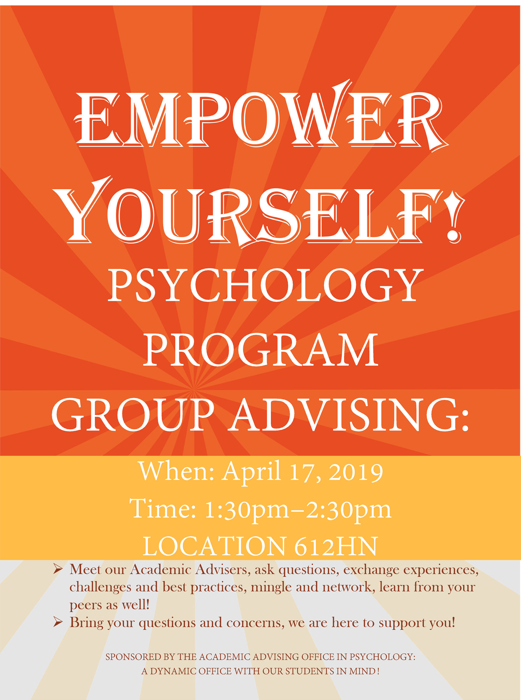 Empower Yourself, Group Advising 3.17.19